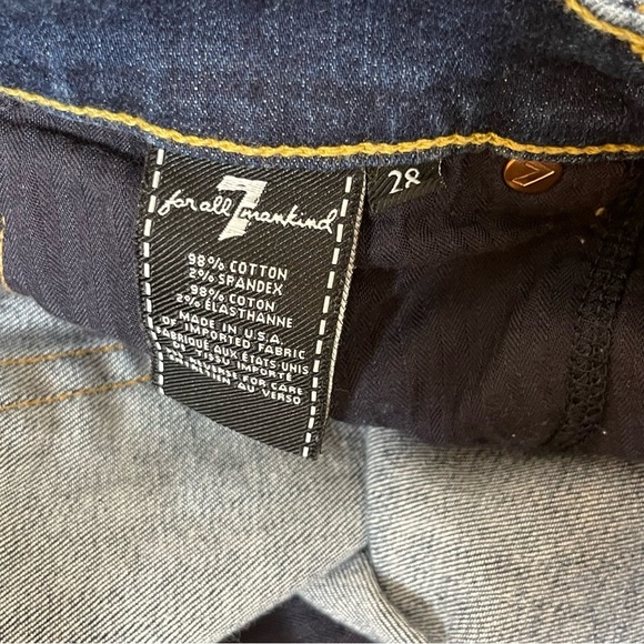 7 FOR ALL MANKIND The Ankle Skinny Mid Rise Skinny Leg Jeans Sz 28 - Picture 13 of 13